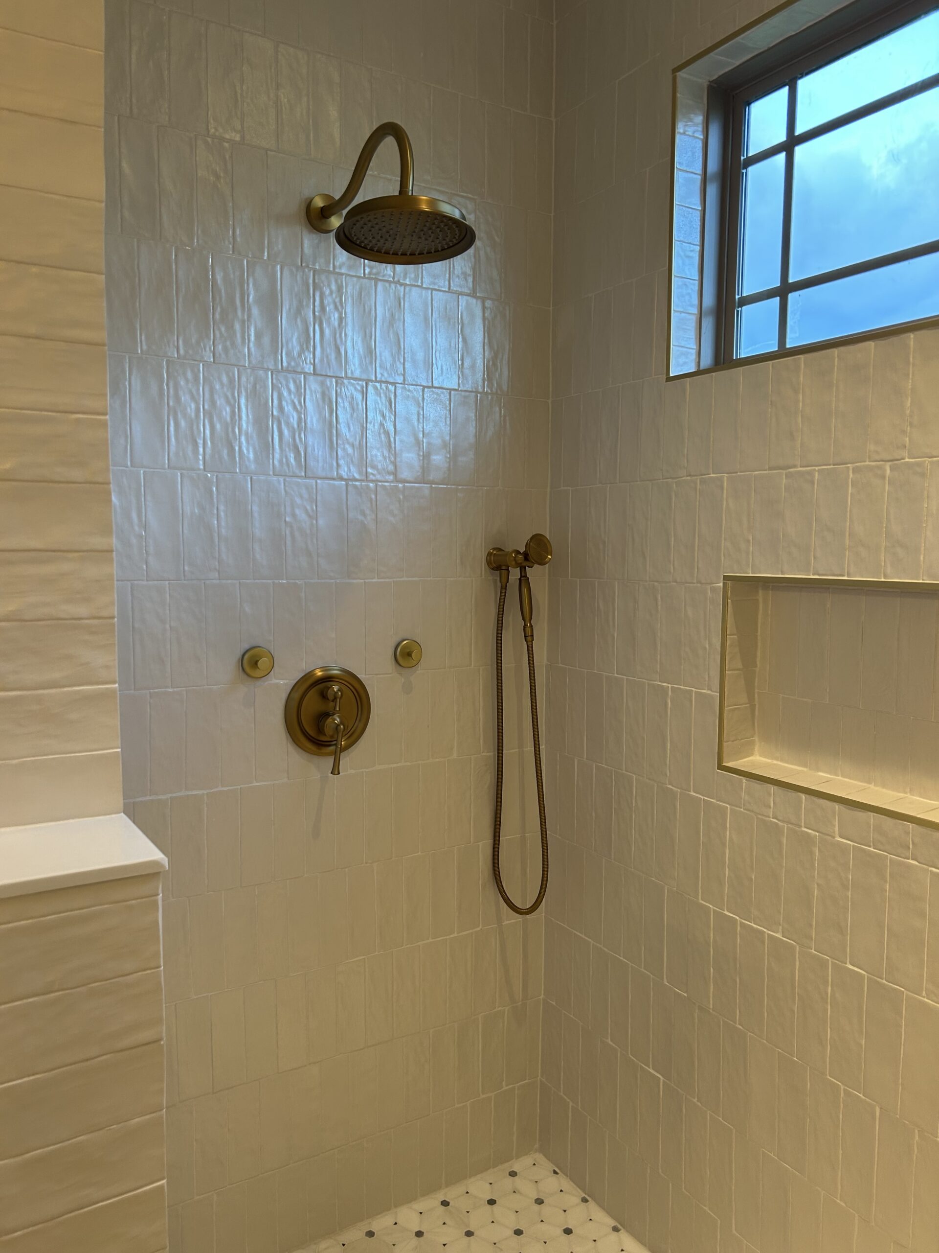Zellige Tile & Gold Hardware