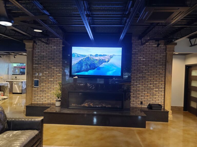 Brick veneer fireplace wall, Ringgold, GA